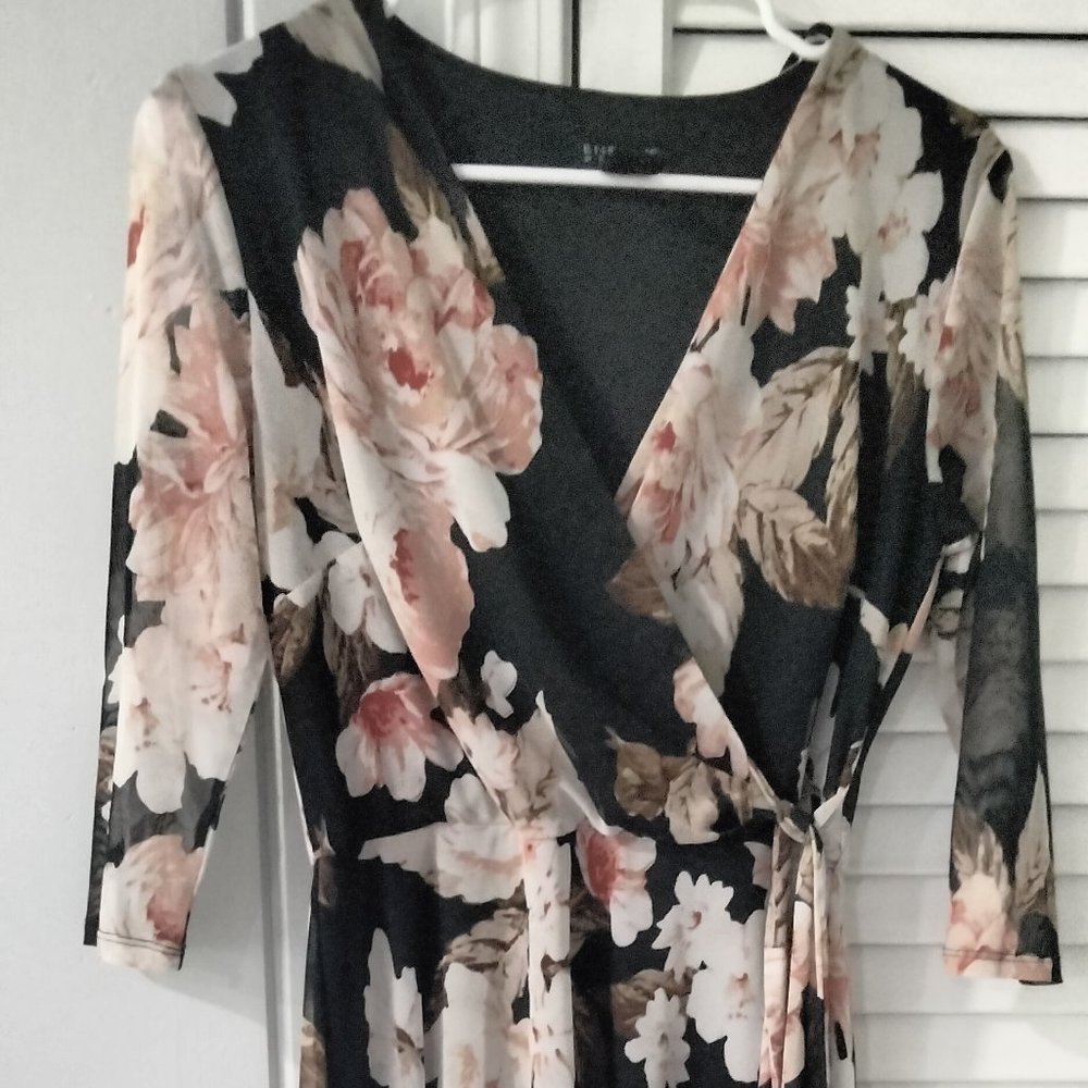 Enfocus Black Floral Dress 4P